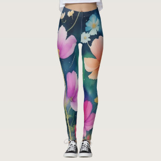 Leggings Fleurs dans le Cosmos