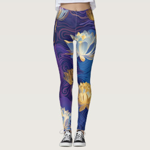leggings fleurs de lotus