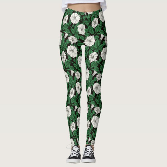 Leggings Fleurs de lune 2 (Devant)