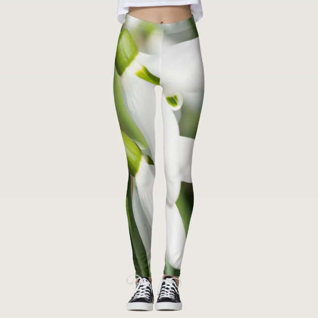 Leggings Fleurs de neige (Devant)