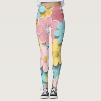 Leggings Fleurs de papier