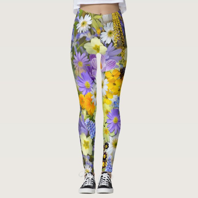 leggings fleurs de printemps (Devant)