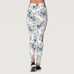 Leggings Fleurs de printemps colorées Motif