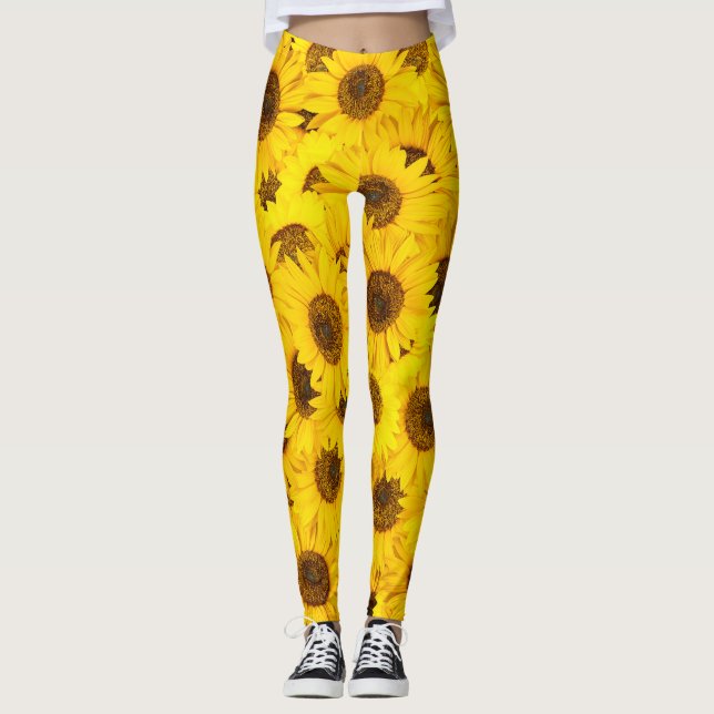 Leggings Fleurs de soleil (Devant)