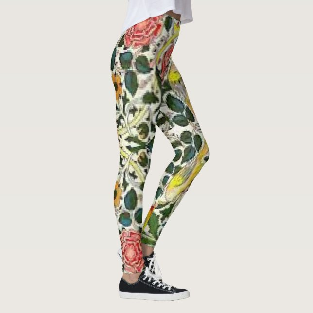 Leggings Fleurs Design de William Morris Seaweed (Droite)