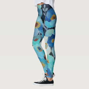 Leggings Fleurs d'indigo