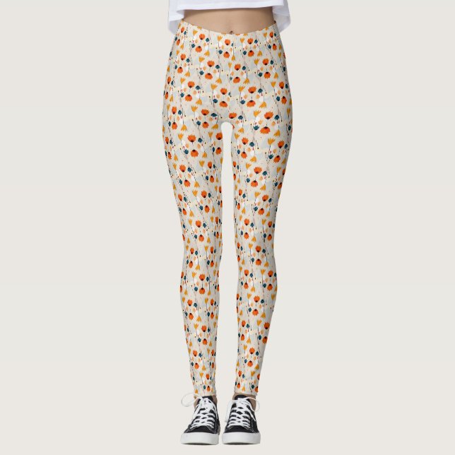 Leggings Fleurs Ditsy colorées (Devant)