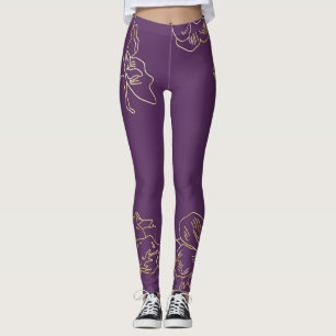 Leggings Fleurs d'or Art nouveau
