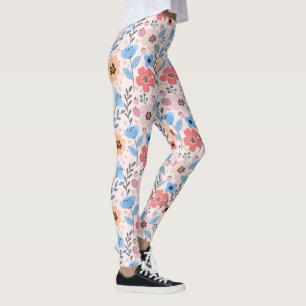 Leggings Fleurs douces et jambières de petits coeurs