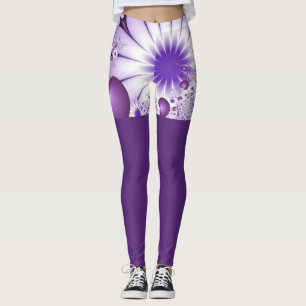 Leggings Fleurs et cœurs abstraits de l'amour fractal