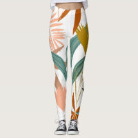 Fleurs Feuilles tropicales