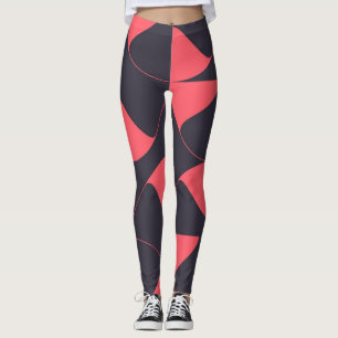 Leggings Fleurs géométriques circulaires élégantes, chic et