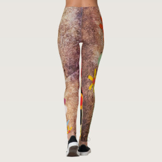 Leggings Fleurs Grungy Art