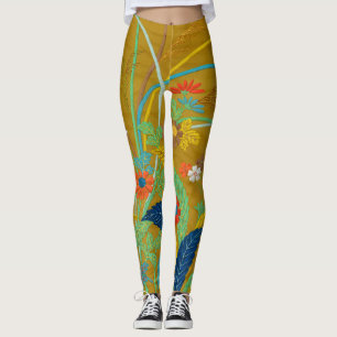 Leggings Fleurs Japonaises Vintage G.A. Audsley