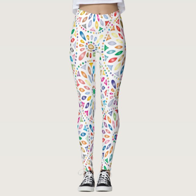 leggings fleurs mandala (Devant)