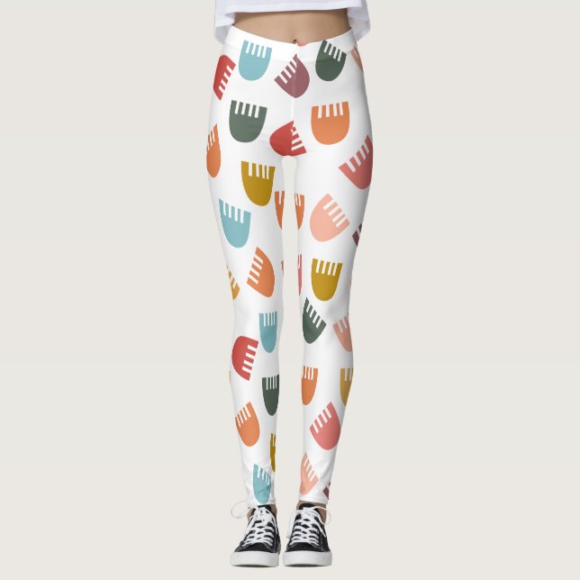Leggings Fleurs mixtes Boho (Devant)
