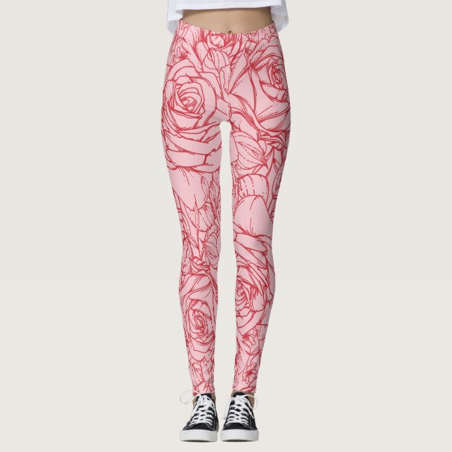 Leggings Fleurs Motif 14 (Devant)