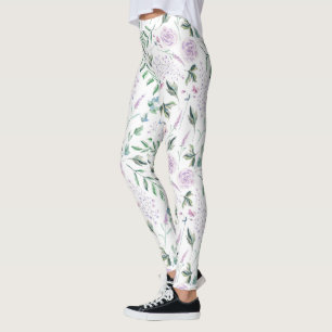 Leggings Fleurs pastel coloré contes de fées motif