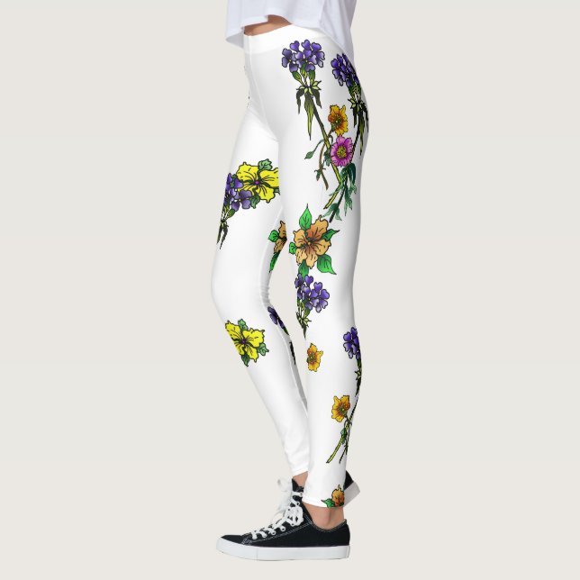Leggings Fleurs pluvieuses (Gauche)