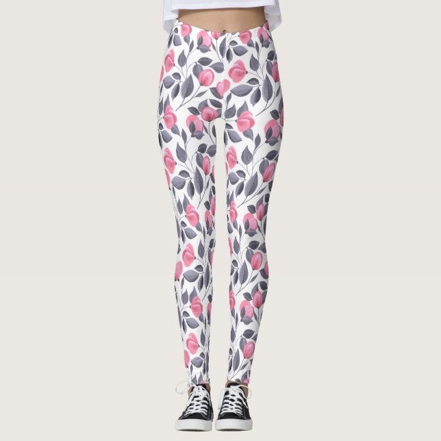 Leggings Fleurs romantiques 1 (Devant)