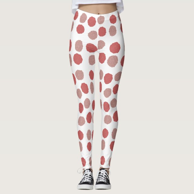 Leggings Fleurs roses (Devant)