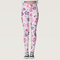 Fleurs roses et Coeurs Bleus mignons Whimsical