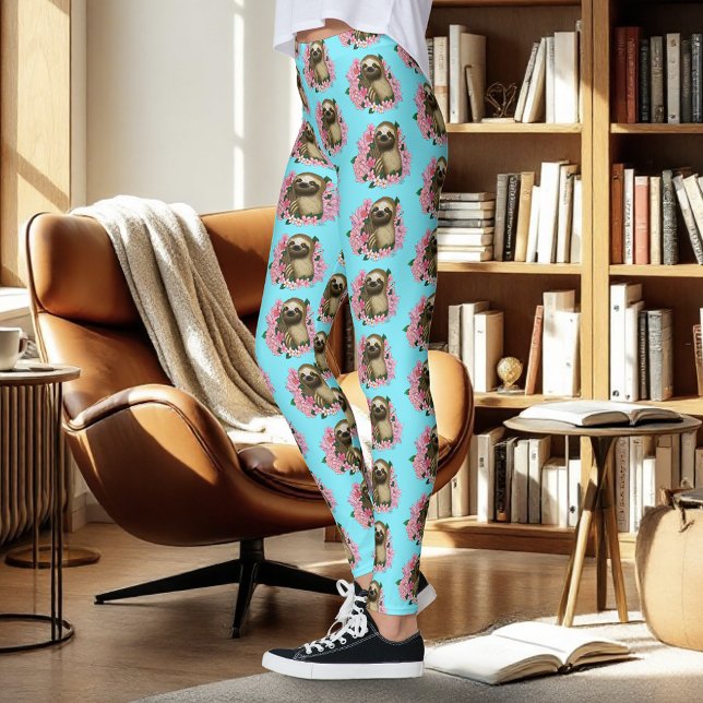 Leggings Fleurs roses parentes (Créateur téléchargé)