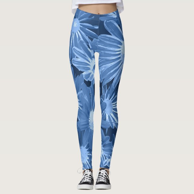 Leggings Fleurs rouges et jaunes 3 (Devant)