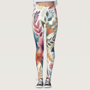 Leggings Fleurs sans couture 