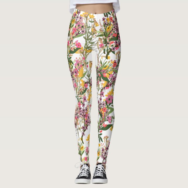 Leggings fleurs sauvages (Devant)