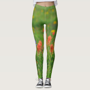 Leggings Fleurs sauvages de pinceau indien