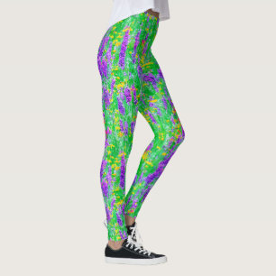 Leggings Fleurs sauvages d'été dans un champ vert