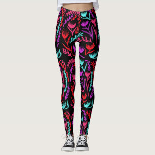 Leggings Fleurs sauvages en couleurs que POP!