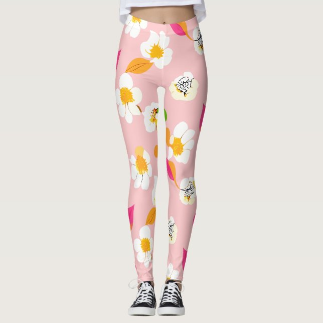 Leggings Fleurs sauvages sans couture  (Devant)
