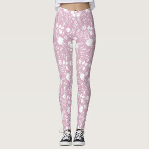 Leggings Fleurs sur net 01.bx4 Lpink BG