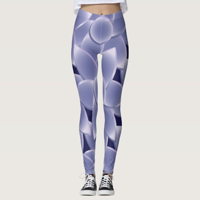 Leggings Fleurs violettes (Devant)