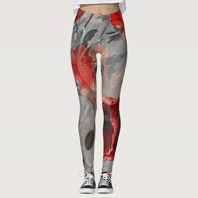 Leggings Fleurs | Zazzle_Growshop. (Devant)