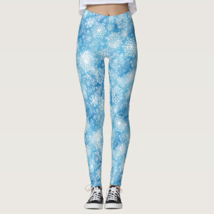 Leggings Flocon de neige bleu