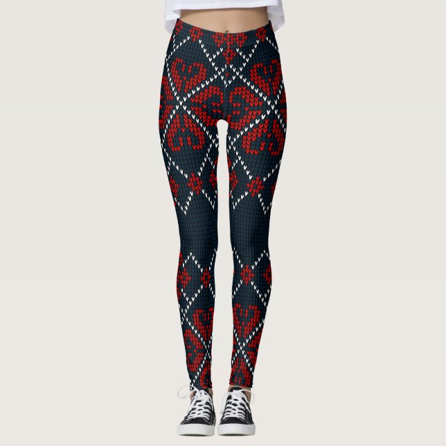 Leggings Flocons de Neige Bleus  (Devant)
