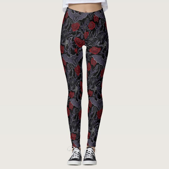 Leggings Floraison Nocturne (Devant)