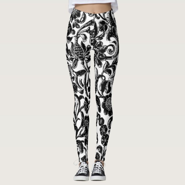 Leggings Floral Art Motif Full (Devant)