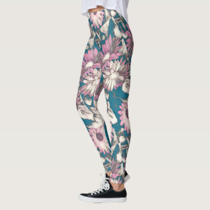 Leggings Floral audacieux génial dans des guêtres roses e
