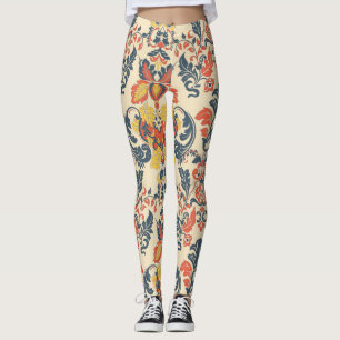 Leggings Floral baroque : Papier peint Vintage classique.