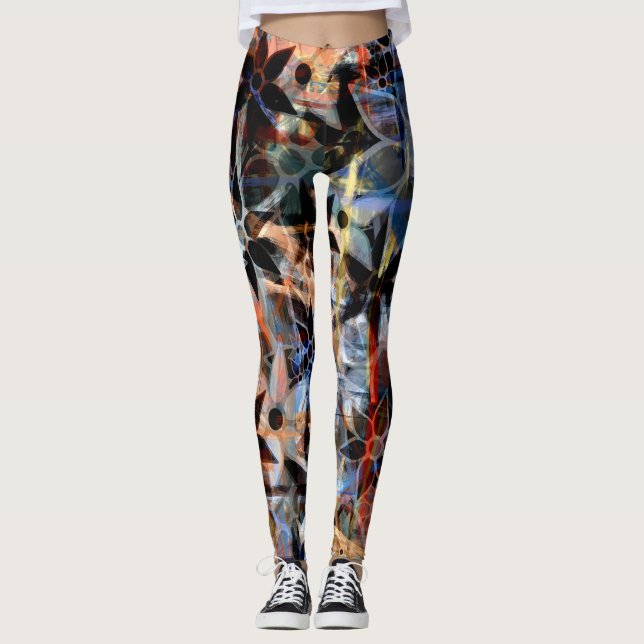Leggings Floral coloré #5 (Devant)