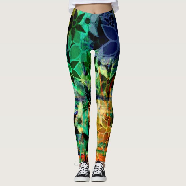 Leggings Floral coloré #6 (Devant)