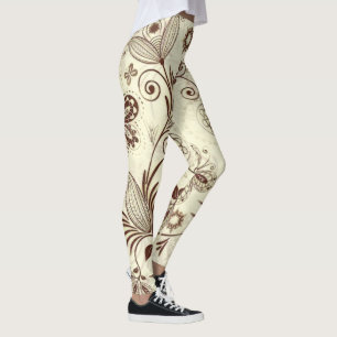 Leggings Floral coloré Motif sans joint