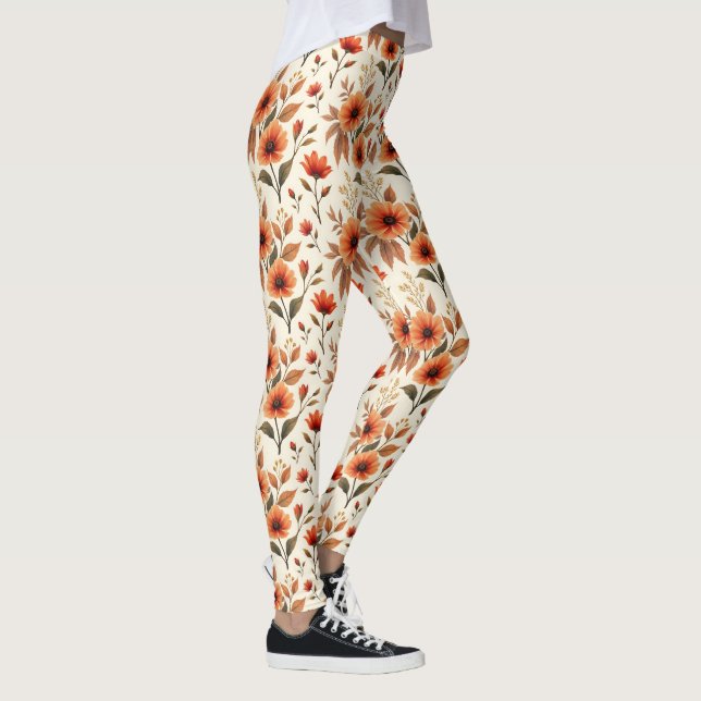 Leggings Floral d'automne moderne (Droite)