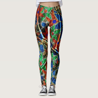 Leggings Floral de Monnaie Bleue Orange