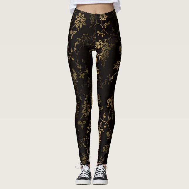 Leggings Floral doré (Devant)