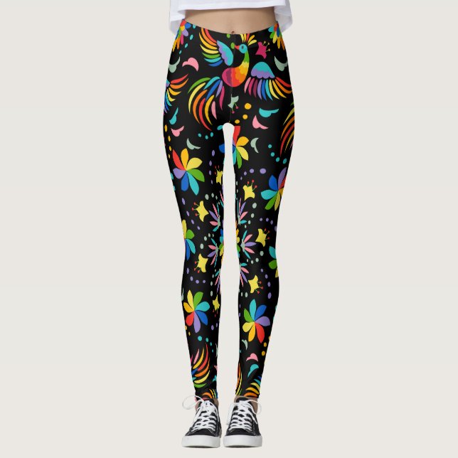 Leggings Floral Et Glamour Été Motif Sans Fil (Devant)